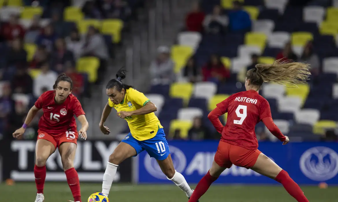 TV Brasil transmite estreia da seleção feminina na Copa SheBelieves -  (crédito: EBC)