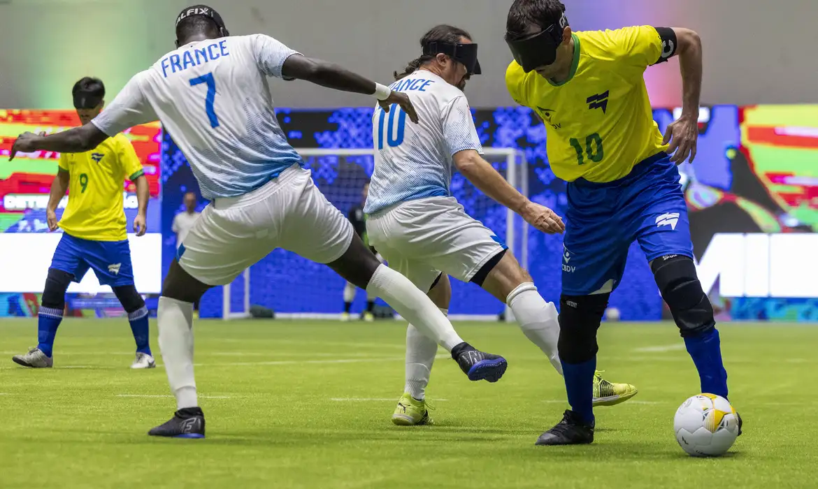 Brasil conhece adversários do torneio paralímpico de futebol de cegos -  (crédito: EBC)