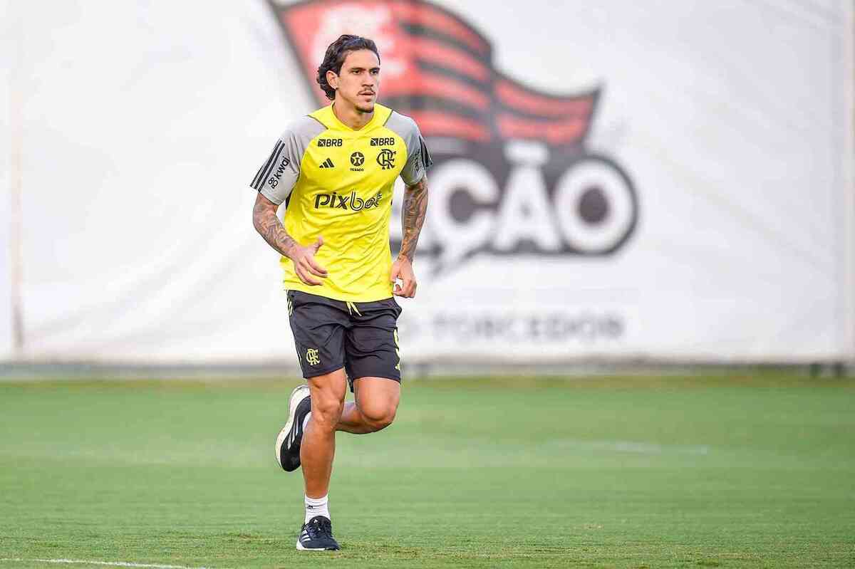 Pedro, atacante do Flamengo e artilheiro da competição -  (crédito: Marcelo Cortes/CRF)