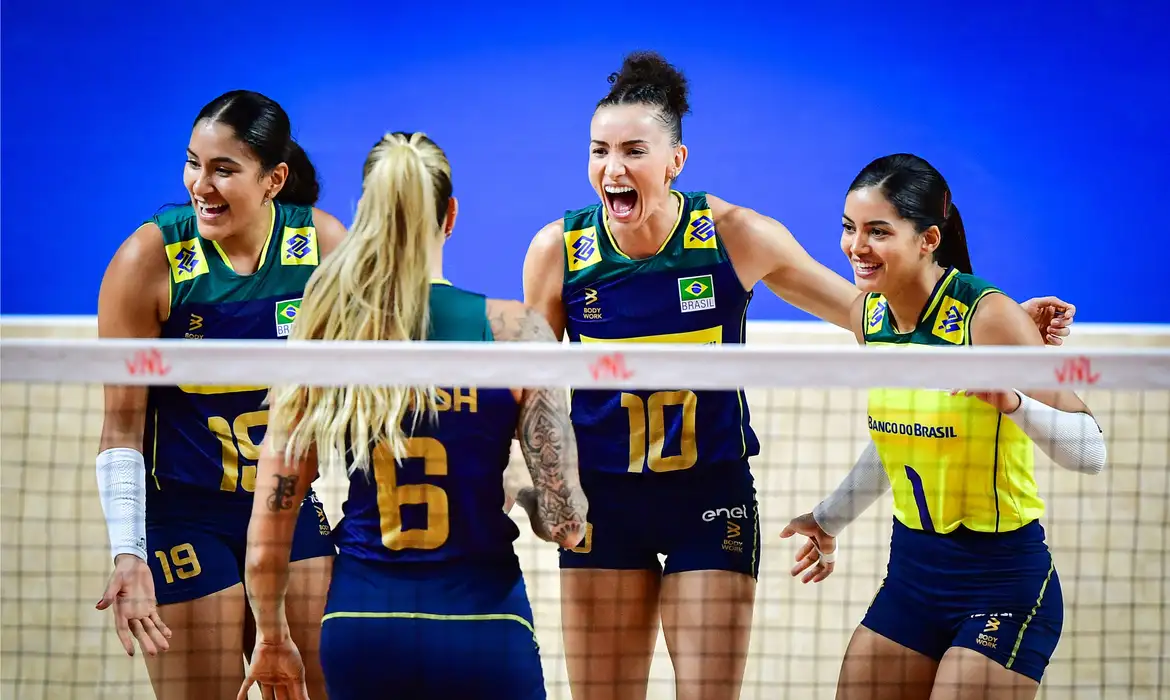 Invicto, Brasil atropela Bulgária na Liga das Nações Feminina de Vôlei -  (crédito: EBC)