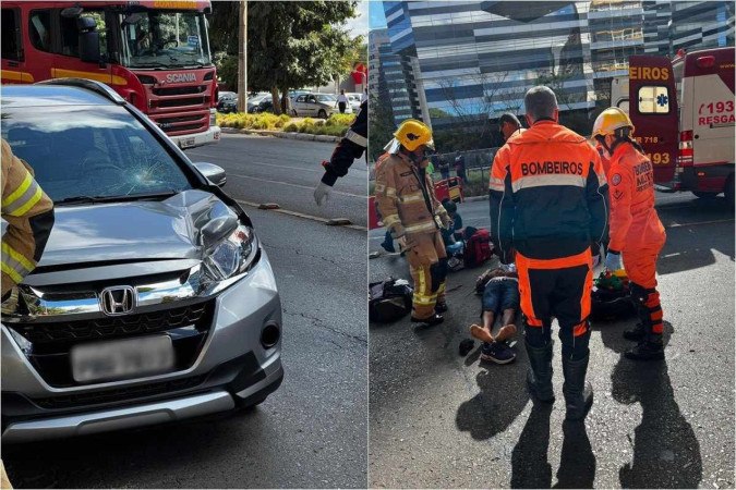 Vítima foi levada inconsciente ao hospital pelo CBMDF -  (crédito: Julio Portela / CB./DAPress)