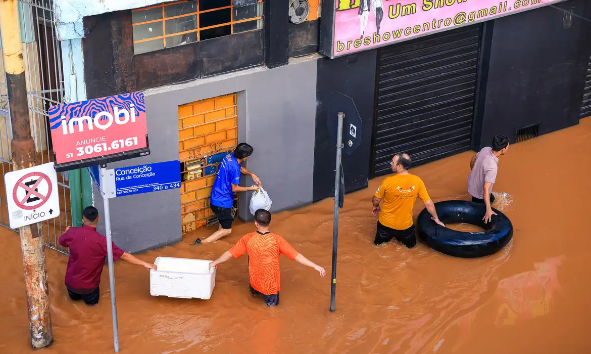 Chuvas no RS podem impactar em R$ 97 bilhões a economia nacional -  (crédito: EBC)